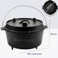 KitchenMonster® Dutch Oven Kookpan - Gietijzeren Pan Ø25.5 met Deksel 5 Liter