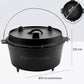 KitchenMonster® Dutch Oven Kookpan - Gietijzeren Pan Ø29 met Deksel 9 Liter