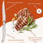 KitchenMonster® Steakmessen set van 6 - Zilver