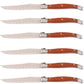 KitchenMonster® Steakmessen set van 6 - Rozenhout